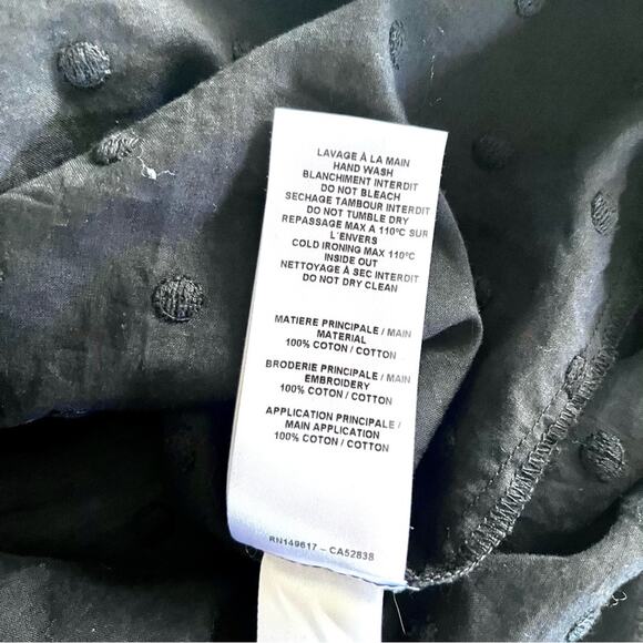 See by Chloe Black Embroidered Flare Sleeve Blouse size XS - Picture 9 of 10